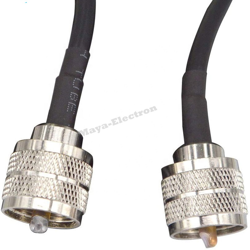 UHF PL259 plug to UHF PL-259 male RF Convert SO239 Radio with RG58 Cable