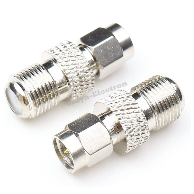 F female jack to SMA male plug straight TV Radio Connector Adapter