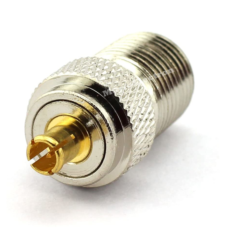 F female jack to MCX male plug straight TV Radio Connector Adapter