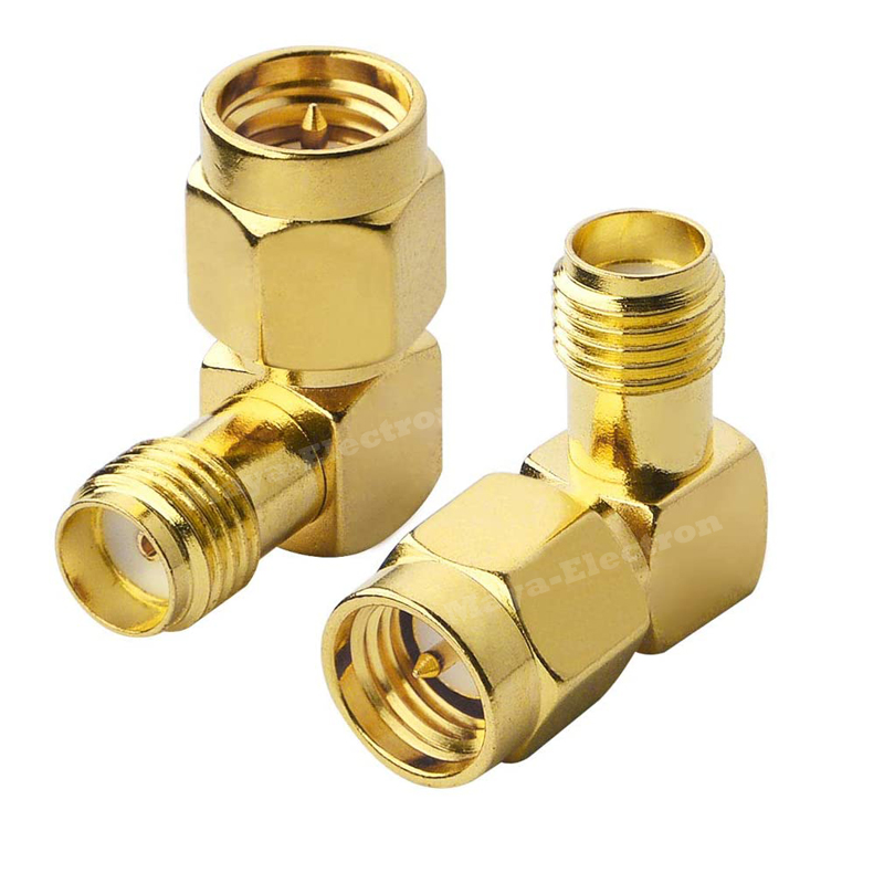 SMA Male plug to SMA Female jack Right angle 90deg FPV Antenna Connector Adapter