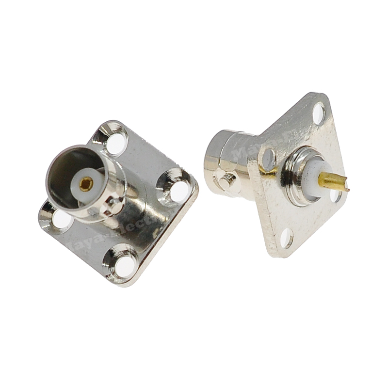BNC Female jack 4 hole Panel Chassis Mount With Solder Cup Connector