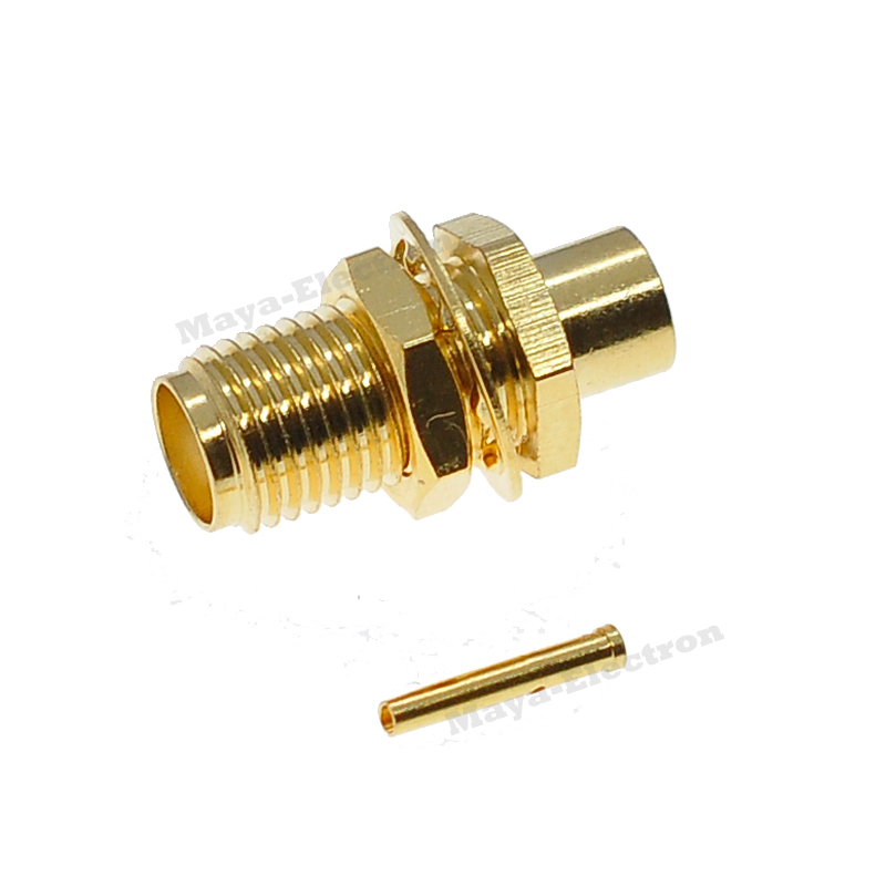 SMA female jack straight connector solder for RG402 .141'' Semi-Rigid Cable 50Ohm