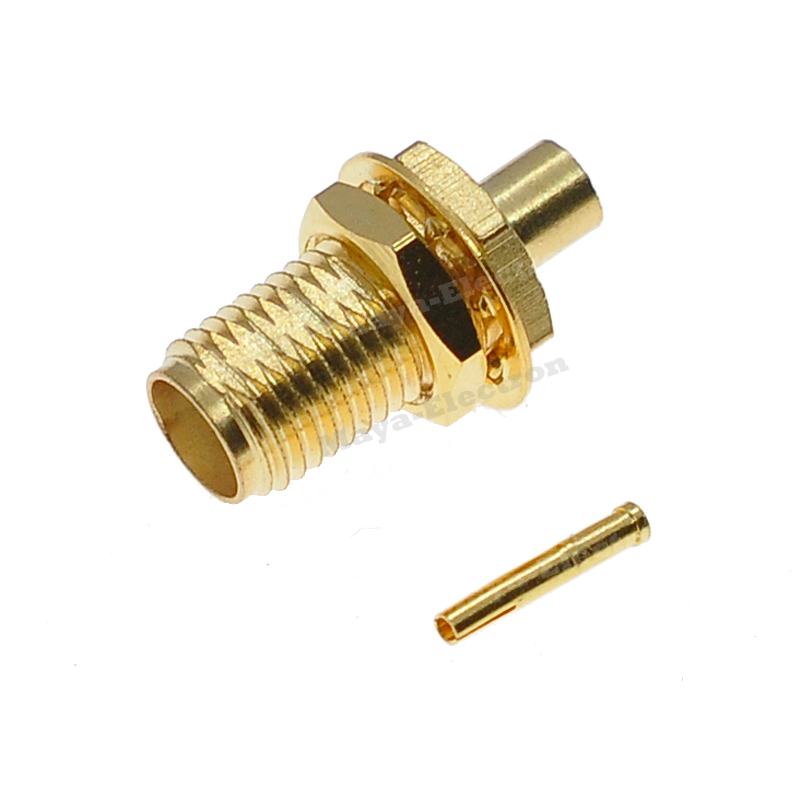 SMA female jack straight connector solder for RG405 .086'' Semi-Rigid Cable 50Ohm