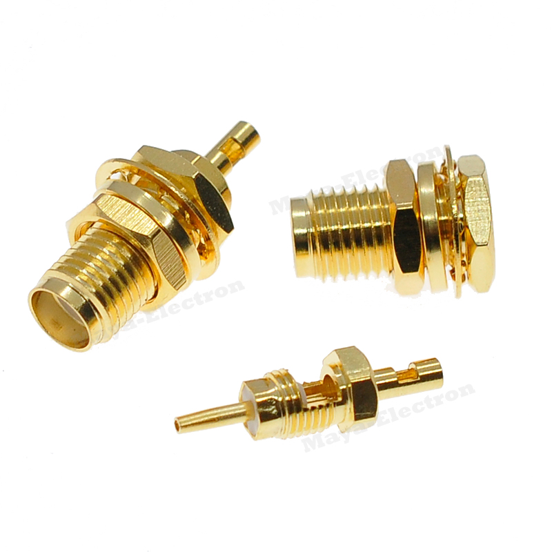 SMA female jack bulkhead solder connector for 0.81mm 1.13mm U.FL IPX Coaxial Cable