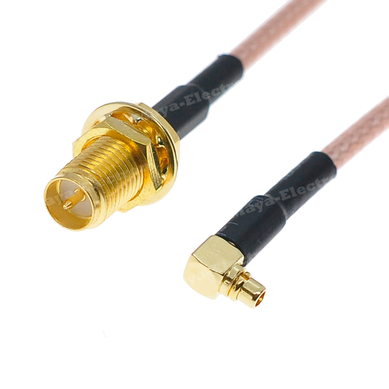 RP-SMA female jack to MMCX right angle male plug RG316 Antenna Extension Cable