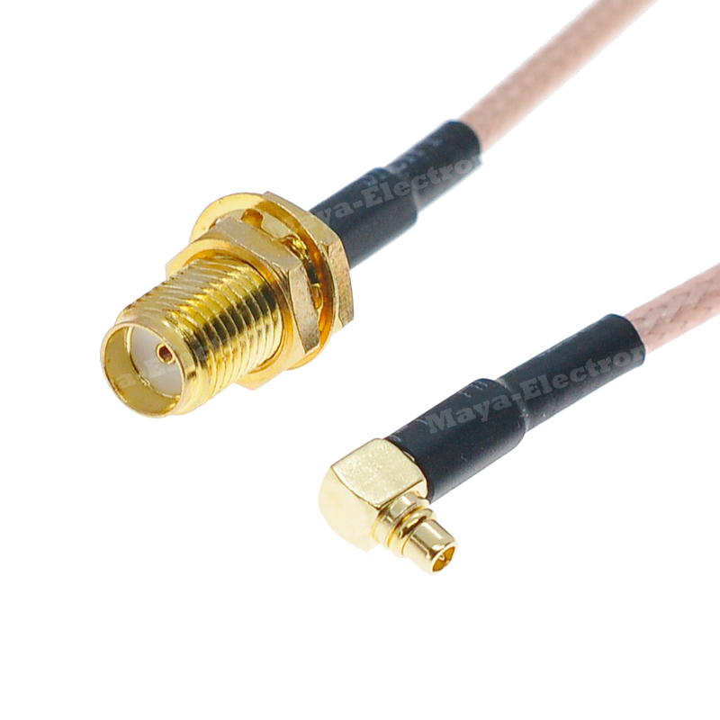 SMA female jack to MMCX right angle R/A male plug RG316 Antenna Extension Cable