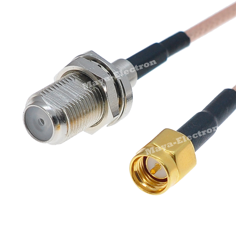 F female bulkhead jack to SMA male plug RG316 Radio Antenna cable