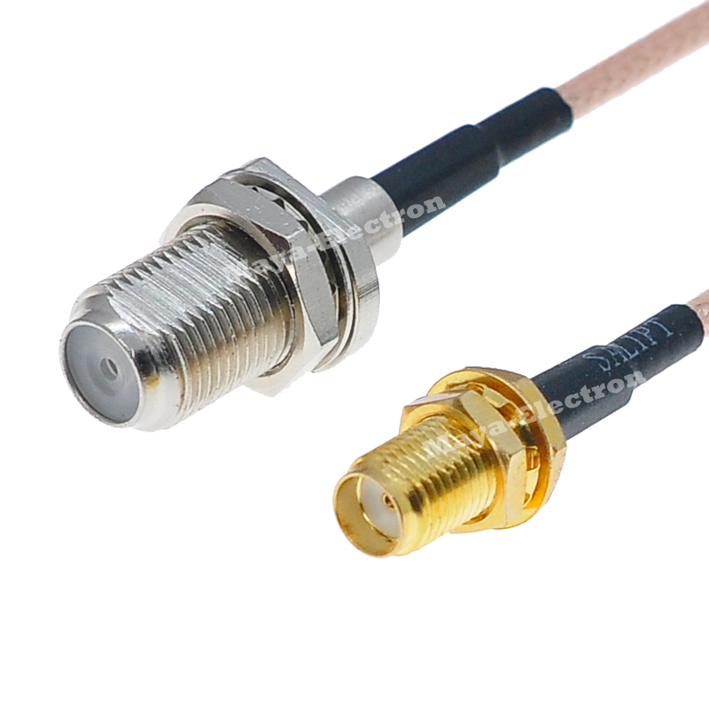 F female bulkhead jack to SMA female RG316 Radio Antenna cable