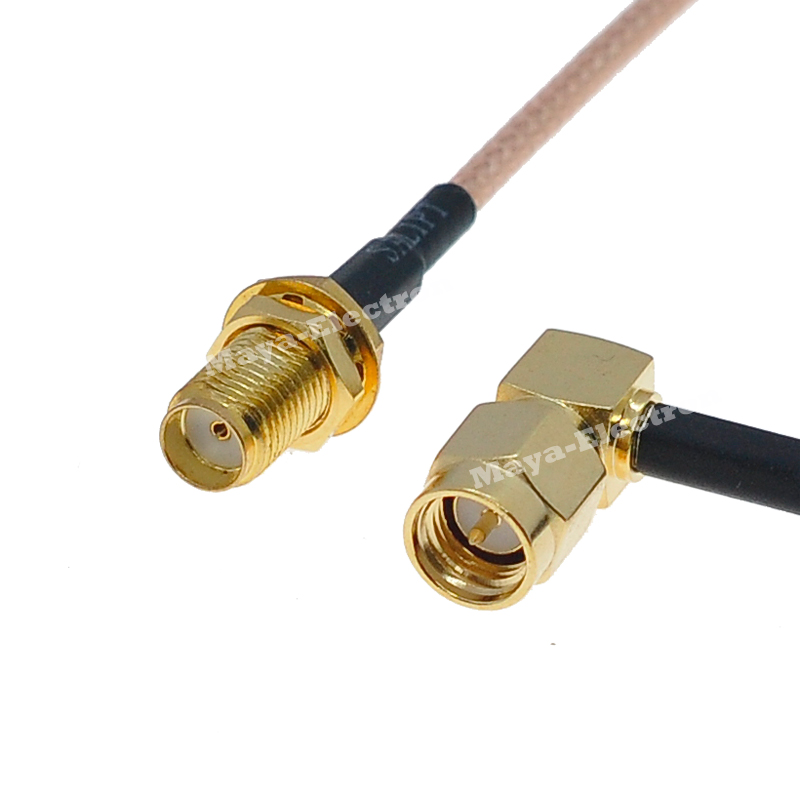 SMA right angle R/A male plug to SMA female jack RG316 Wifi Antenna Extension Cable