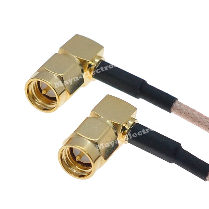 SMA right angle male plug to SMA 90deg R/A male RG316 Convert cable