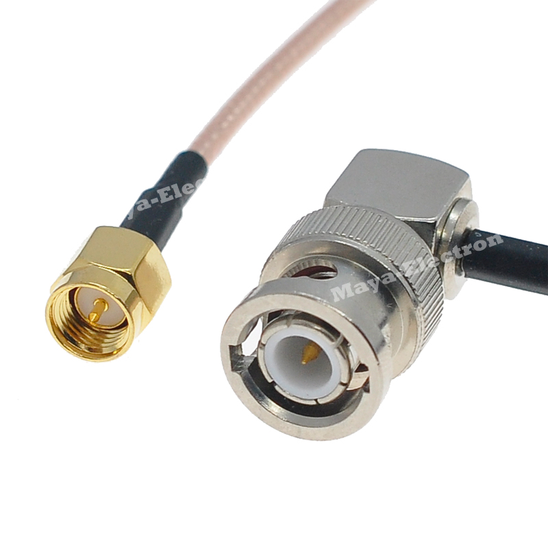 BNC right angle R/A male plug to SMA male RG316 Radio Antenna Cable