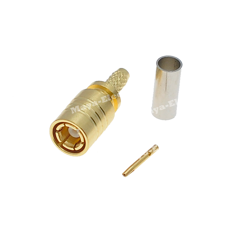 SMB female jack connector Solder and Crimp for RG316 RG178 RG174 Coaxial Cable