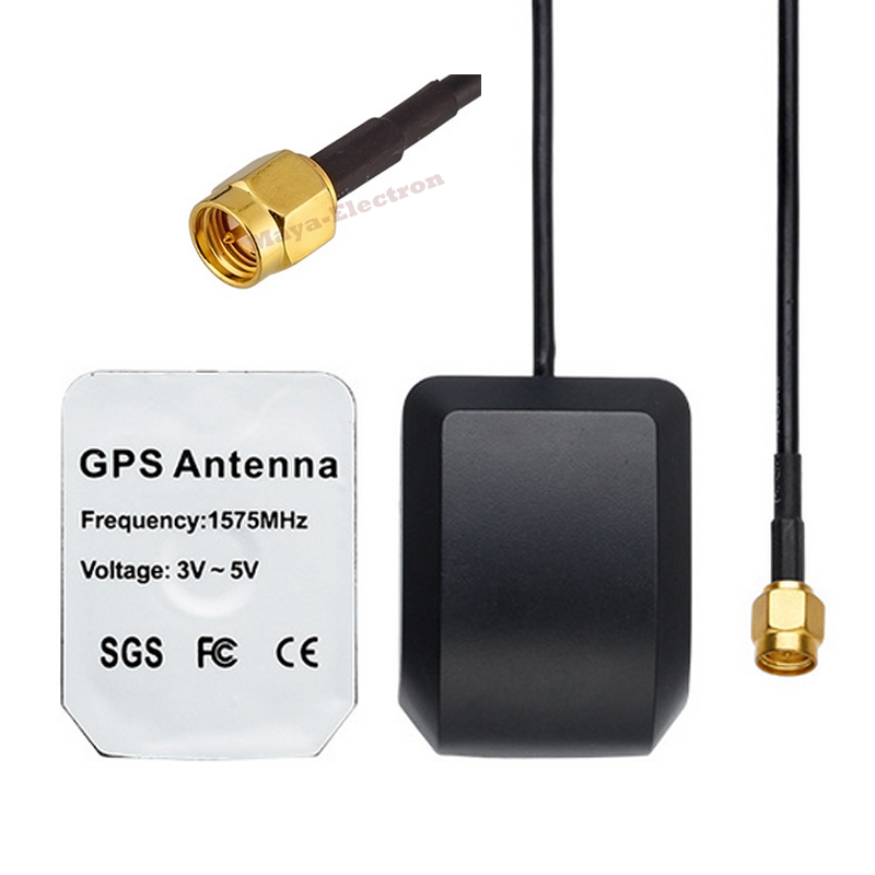 SMA male 1575MHz Car Active GPS Navigation Antenna 3m RG174 cable