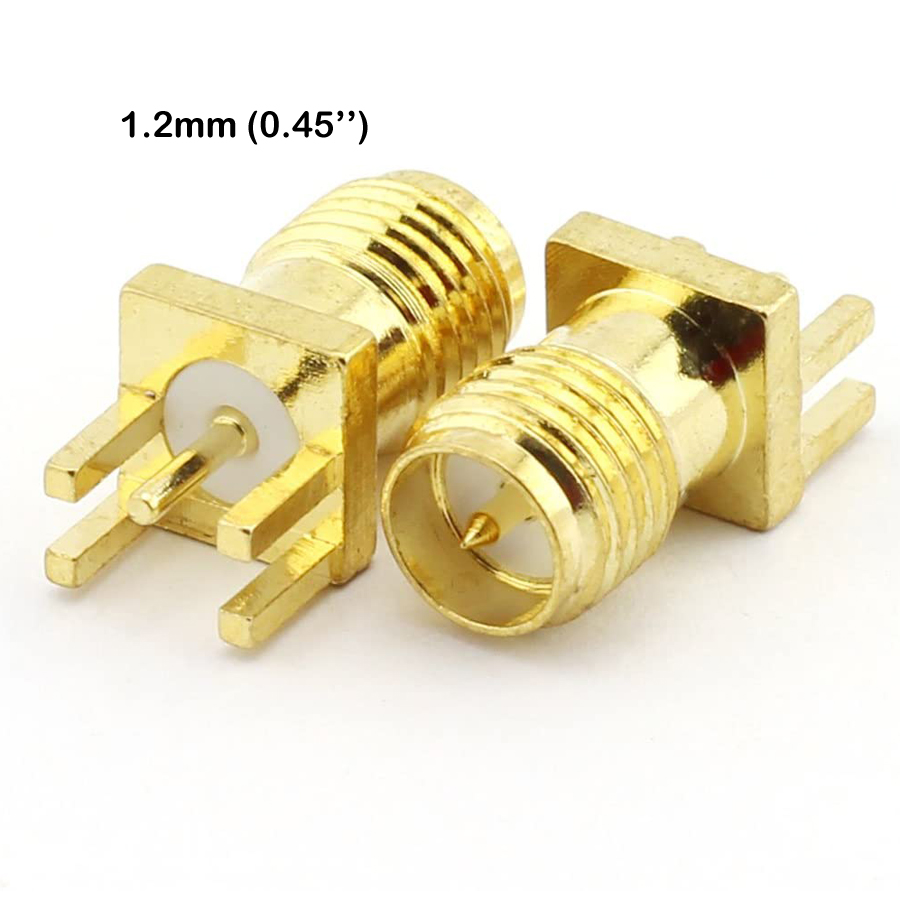 RPSMA female male pin  0.45\'\' 1.2mm PCB Panel Edge Mount Solder Connector