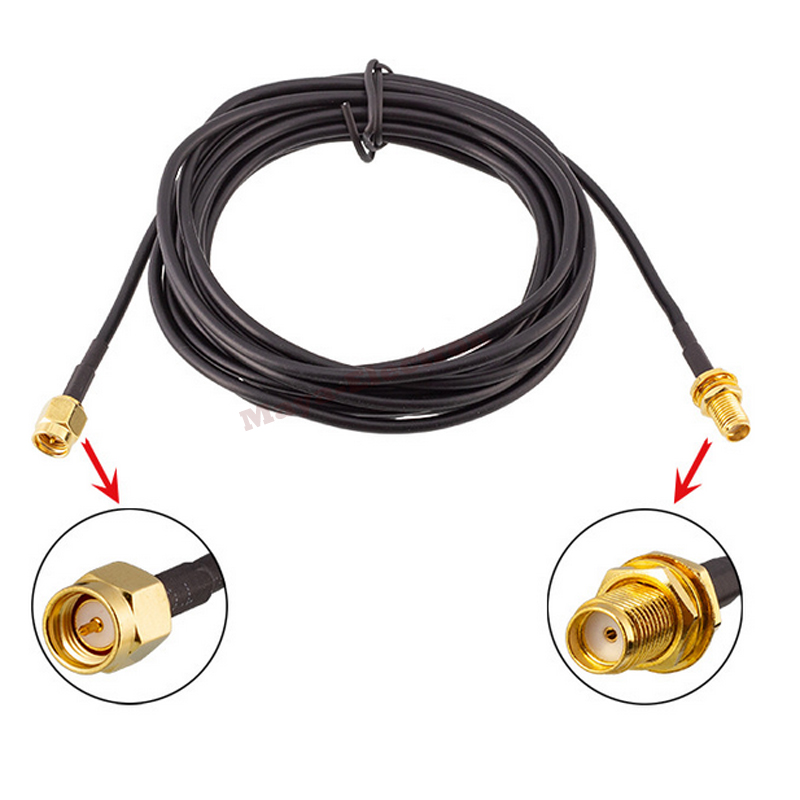 SMA male plug to SMA female jack RG174 Wifi Antenna Extension Cable