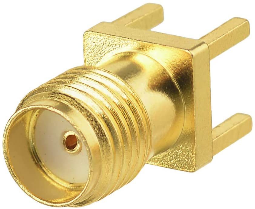 SMA female jack straight panel PCB Mount Solder Connector