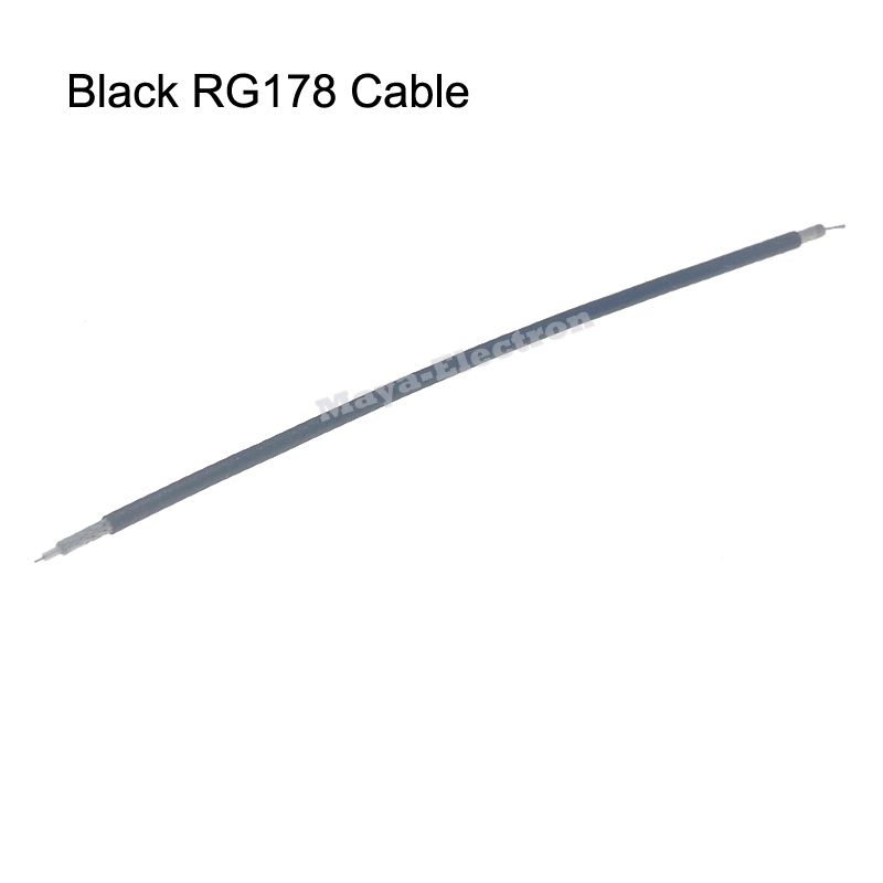 Custom-build Length Exposed Core Insulation Shield for DIY Black RG178 cable