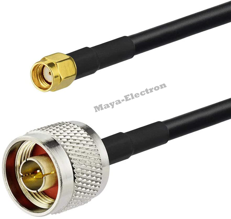 Low Loss N Male plug to RPSMA with RG58 Cable for Ham Radio WiFi Router Antenna Extension Cable optional length