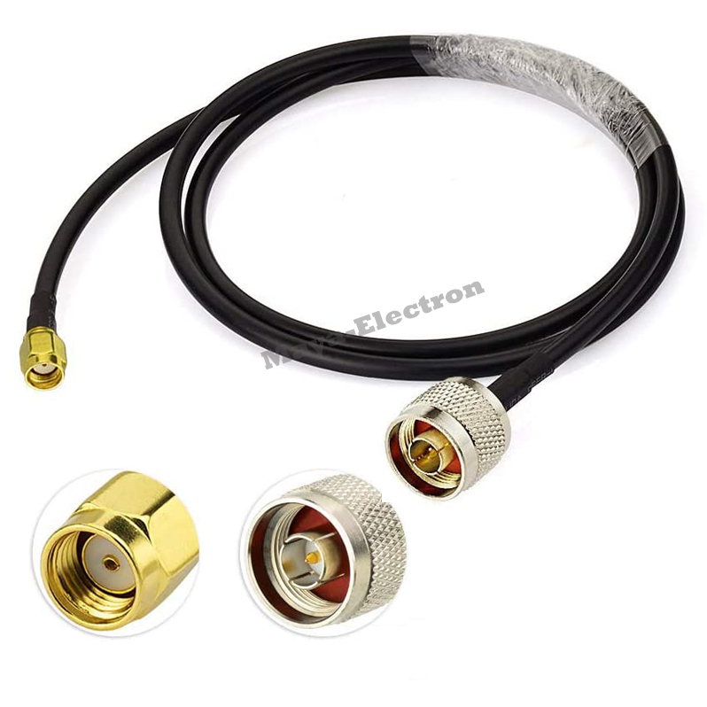 Low Loss N Male plug to RPSMA with RG58 Cable for Ham Radio WiFi Router Antenna Extension Cable optional length