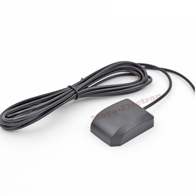 MCX right angle male 1575MHz Car Active GPS Navigation Antenna 3m RG174 cable