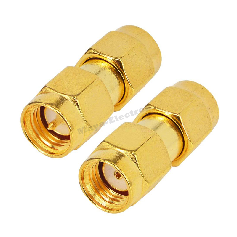 SMA Male plug to RP-SMA jack hole FPV Antenna Connector Adapter