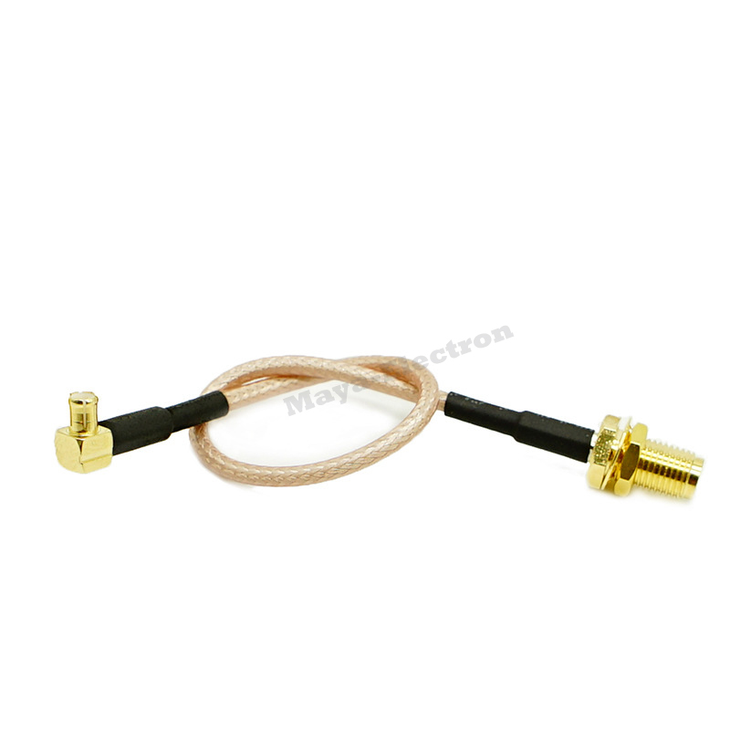 12in SMA female plug to MCX right angle male RG316 Convert cable optional length